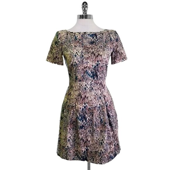 French Connection Abstract Print Fit & Flare Mini Dress - Picture 2 of 7